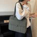Sac ordinateur femme matelassé 14 pouces, cabas en nylon