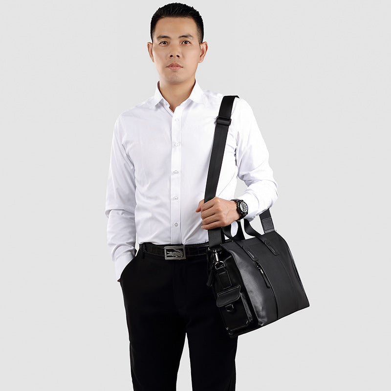 Sacoche ordinateur cuir homme, cuir de vache, poches au choix