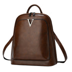 Sac à dos ordinateur femme en simili cuir aspect ciré, 4 coloris