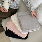 Pochette ordinateur matelassée à poche zippée, 11 à 14 pouces