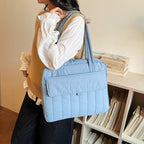 Sac ordinateur femme matelassé 14 pouces, cabas en nylon