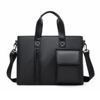 Sacoche ordinateur homme 14 pouces, toile mate et passant trolley