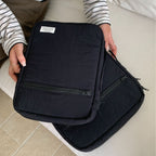 Pochette ordinateur matelassée à poche zippée, 11 à 14 pouces