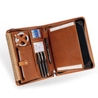 Pochette ordinateur cuir zippée pour tablette 11 pouces et carnet