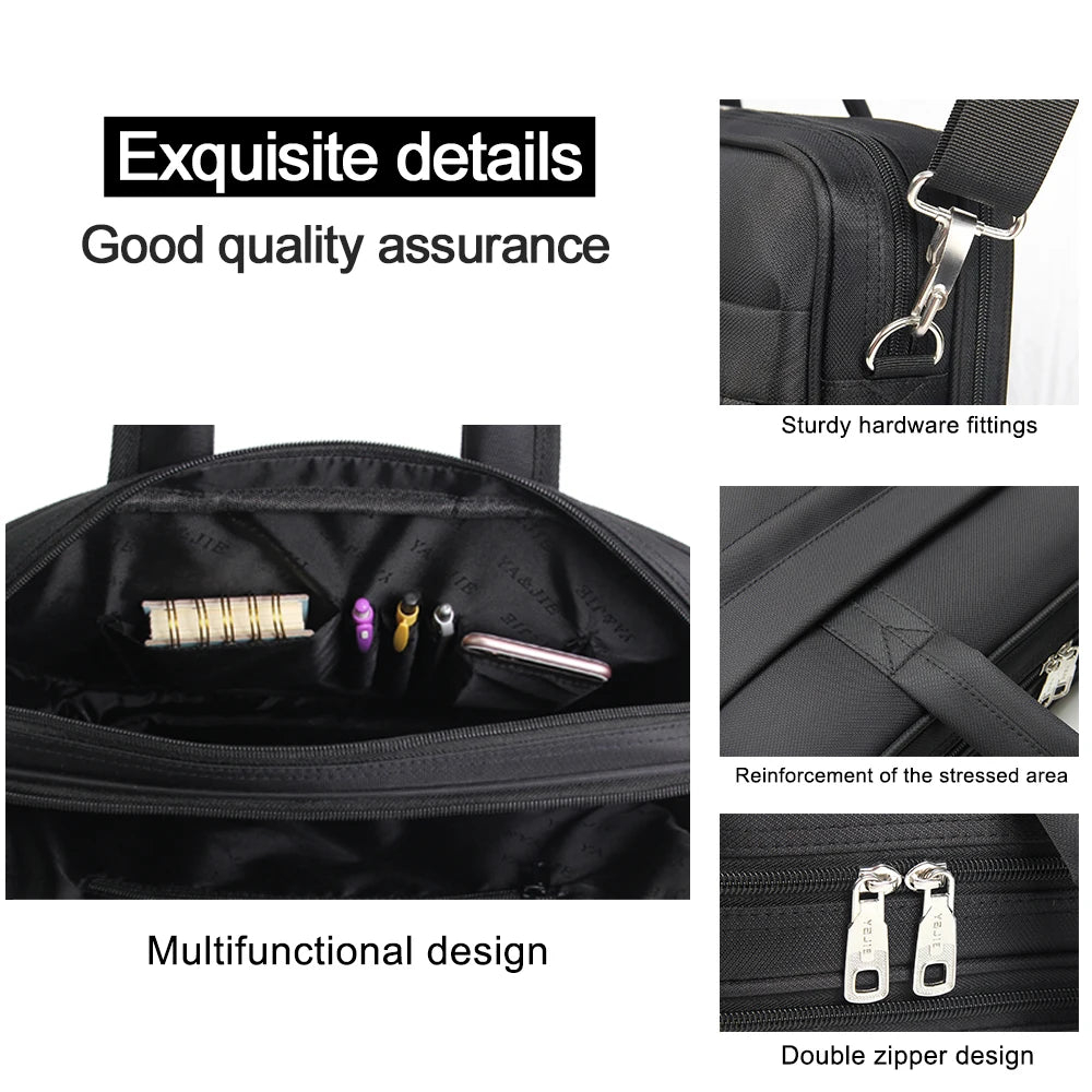 Sacoche ordinateur homme extensible en toile, 14 à 17 pouces