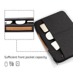 Pochette ordinateur à poche avant et poignée camel, 14 ou 15,6 pouces