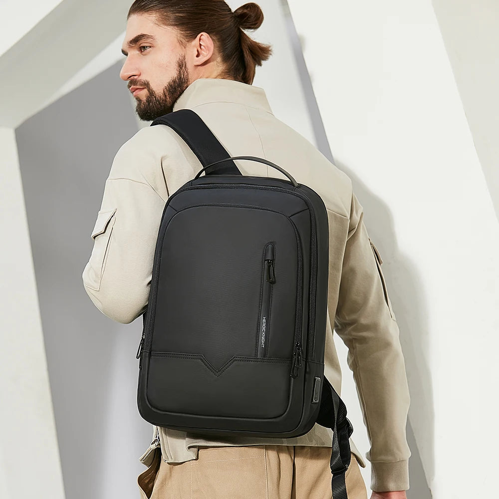 Sac à dos ordinateur 15,6 pouces fin et extensible, port USB