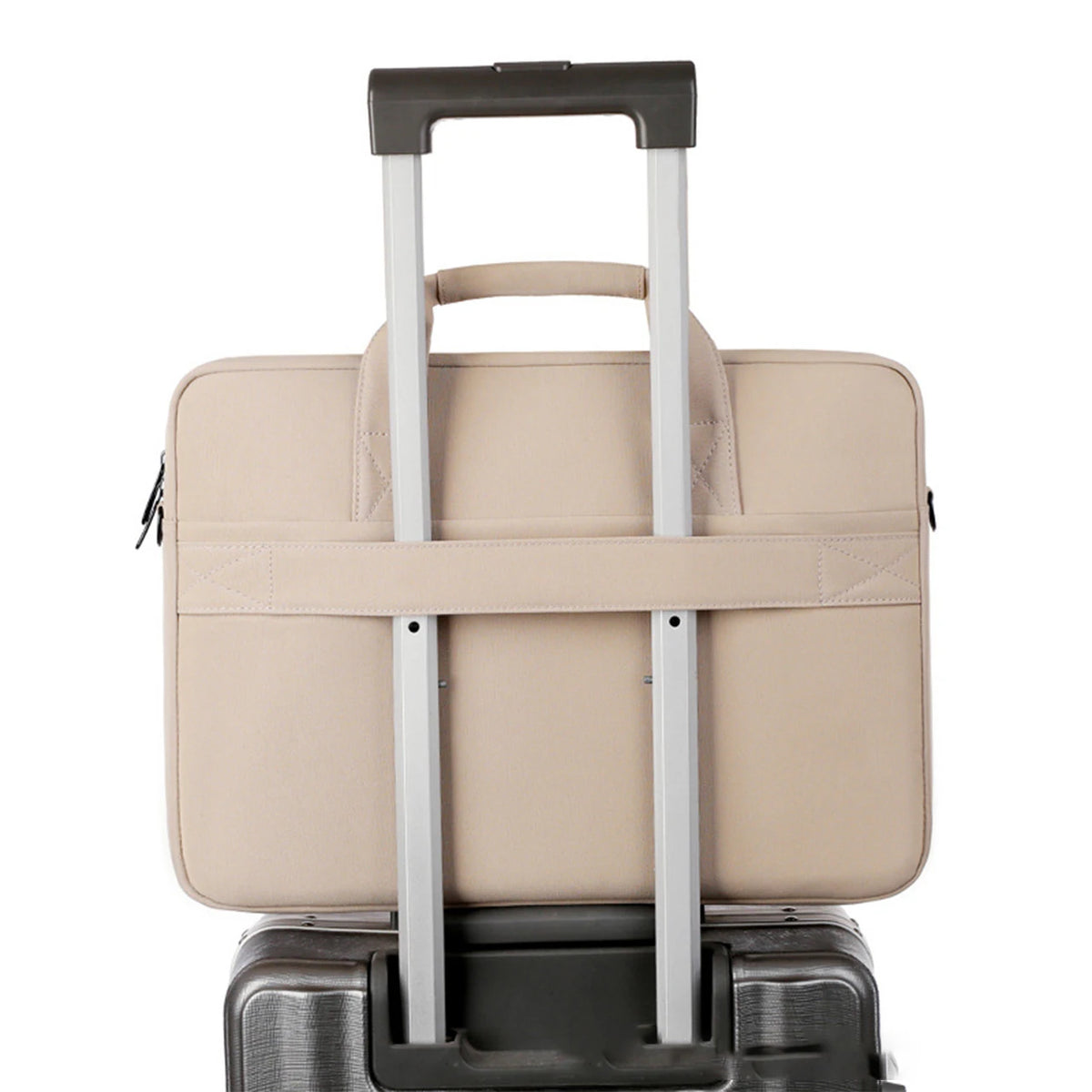 Sacoche ordinateur avec passant trolley et doublure à bulles
