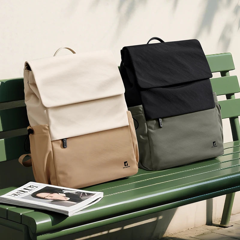 Sac à dos ordinateur 15,6 pouces à rabat, nylon déperlant extensible