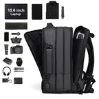 Sac à dos ordinateur 15,6 pouces, ouverture valise et soufflet 50 L