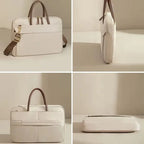 Sacoche ordinateur 16 pouces à bandoulière, polyester beige ou noir