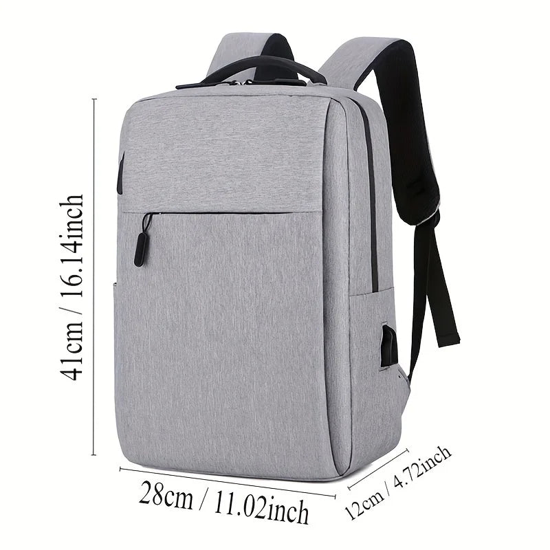 Sac à dos ordinateur 15,6 pouces en toile chinée, rouge, bleu ou gris