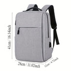 Sac à dos ordinateur 15,6 pouces en toile chinée, rouge, bleu ou gris