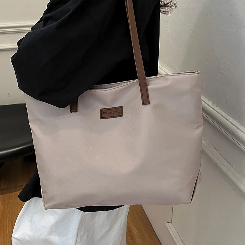 Sac ordinateur femme cabas en toile oxford déperlante, grand format