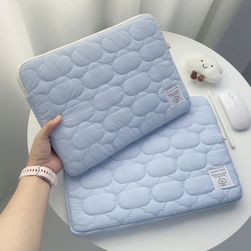 Pochette ordinateur femme matelassée nuage, de 11 à 16 pouces