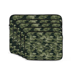 Housse ordinateur camouflage vert, mousse et doublure douce