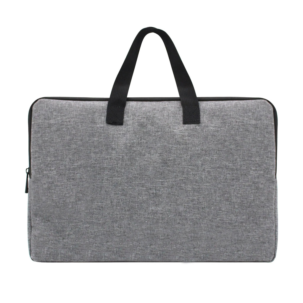 Pochette ordinateur 16 pouces à poignées en nylon gris chiné