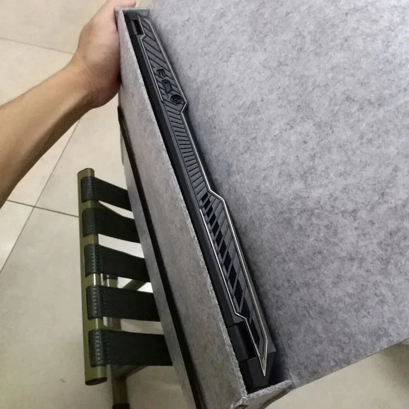 Housse ordinateur 18 pouces en feutrine avec pochette chargeur