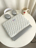 Pochette ordinateur femme matelassée à motif fraises, 11 à 16 pouces