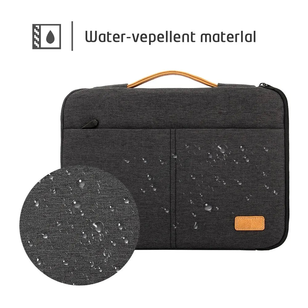 Pochette ordinateur à poche avant et poignée camel, 14 ou 15,6 pouces