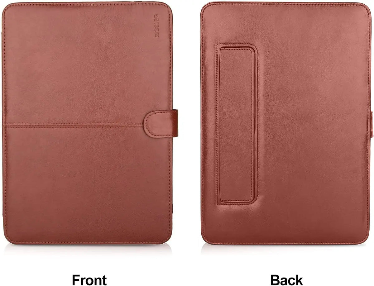 Housse ordinateur 14 ou 16 pouces en simili cuir, coque à rabat