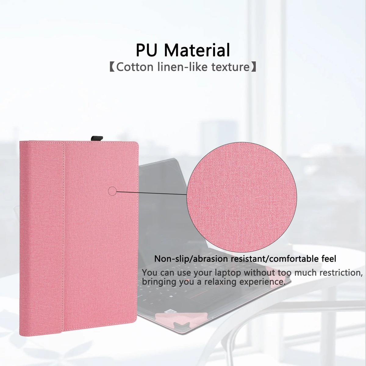 Housse ordinateur 14 pouces avec support magnétique et porte-stylet