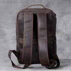 Sac à dos ordinateur cuir de vache 14 pouces, style rétro