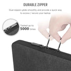 Housse ordinateur polyester déperlant et trousse accessoires assortie