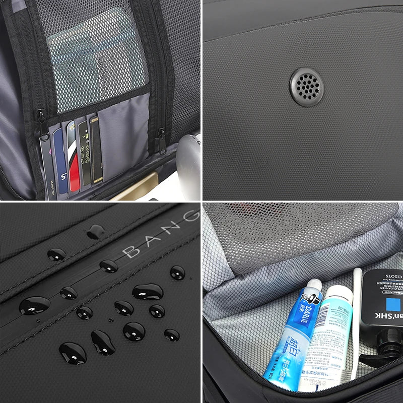 Sac à dos ordinateur homme format cabine, trois compartiments