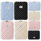 Pochette ordinateur femme matelassée à pois, 11 à 14 pouces
