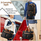 Sacoche ordinateur convertible en sac à dos, 15,6 ou 17,3 pouces