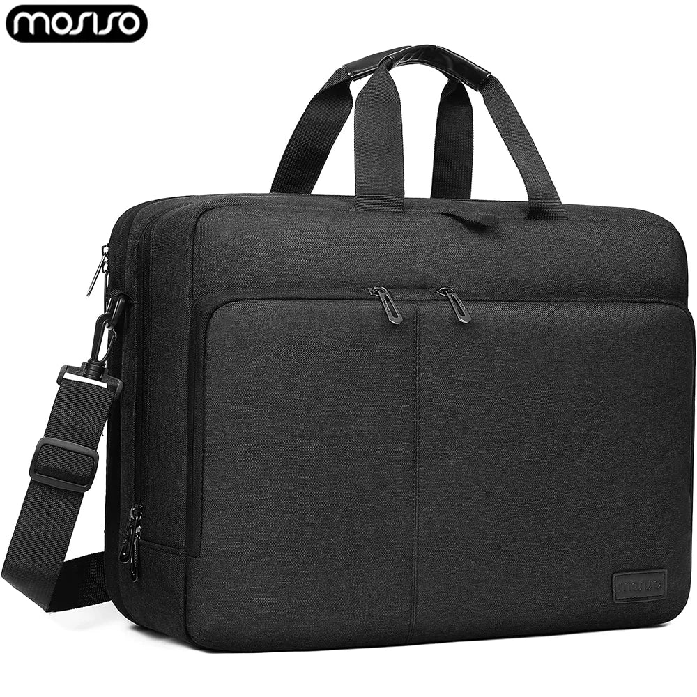 Sacoche ordinateur à compartiments 17,3 pouces extensible noire