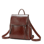 Sac à dos ordinateur cuir femme, convertible en sac porté épaule