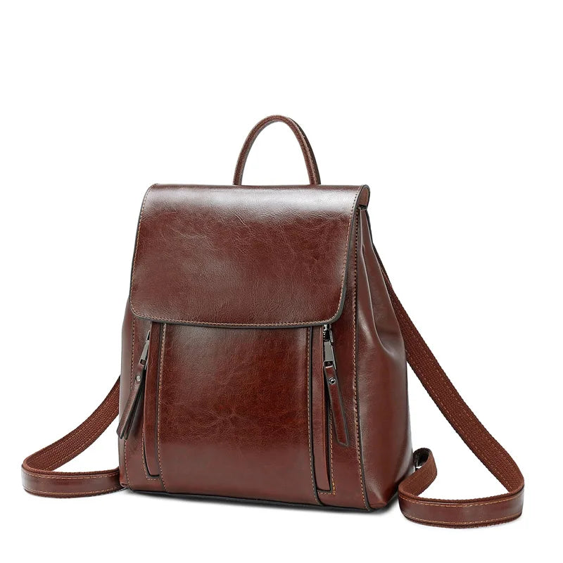 Sac à dos ordinateur cuir femme, convertible en sac porté épaule