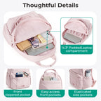 Sac à dos ordinateur ergonomique 14 pouces en polyester, 9 coloris