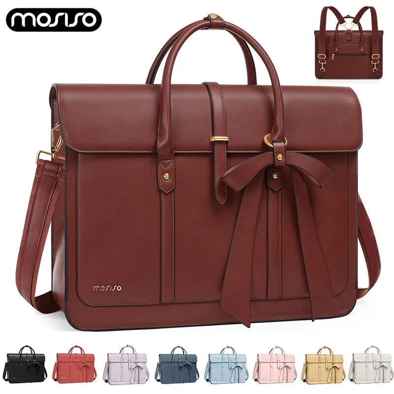 Sac ordinateur femme à nœud, 14 ou 15,6 pouces, douze coloris
