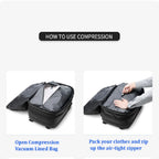 Sac à dos ordinateur 17 pouces antivol, compression sous vide