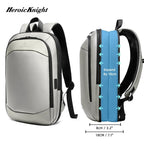 Sac à dos ordinateur homme 17,3 pouces extra-fin et extensible, USB