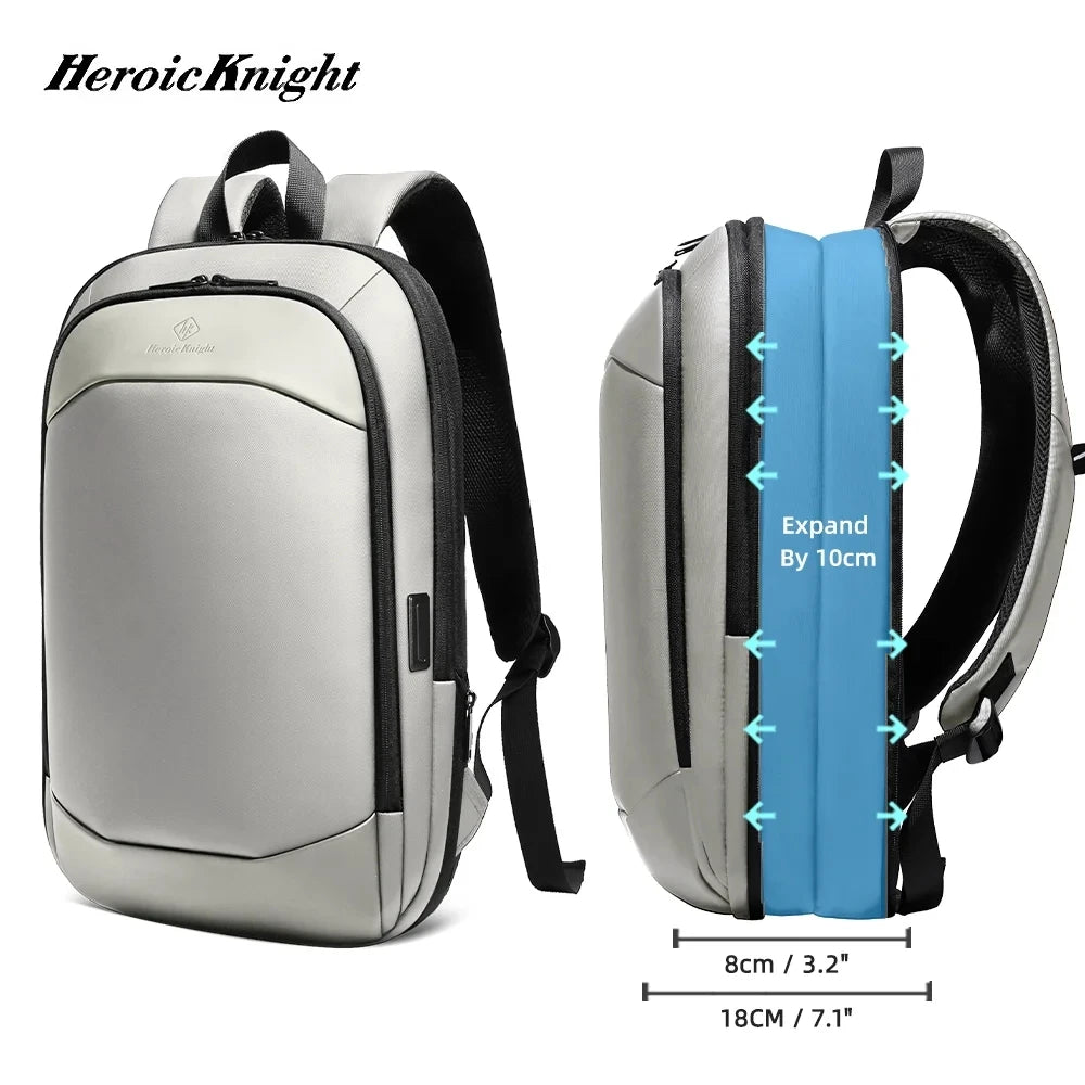 Sac à dos ordinateur homme 17,3 pouces extra-fin et extensible, USB