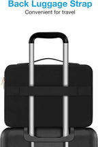 Pochette ordinateur 13 et 14 pouces matelassée noire, trousse incluse