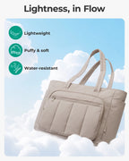 Sac ordinateur femme en polyester matelassé, trousse assortie, 20 L