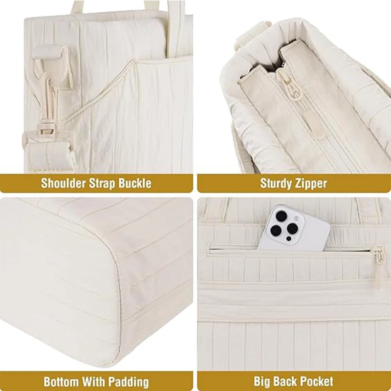 Sac ordinateur femme matelassé 15,6 pouces, poche tablette