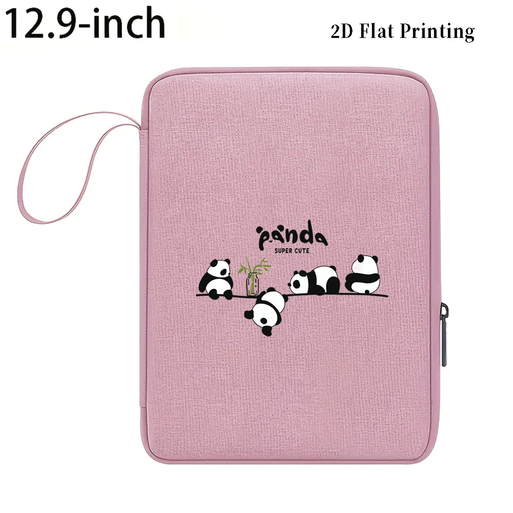 Pochette ordinateur et tablette imprimé panda, 10,9 ou 12,9 pouces