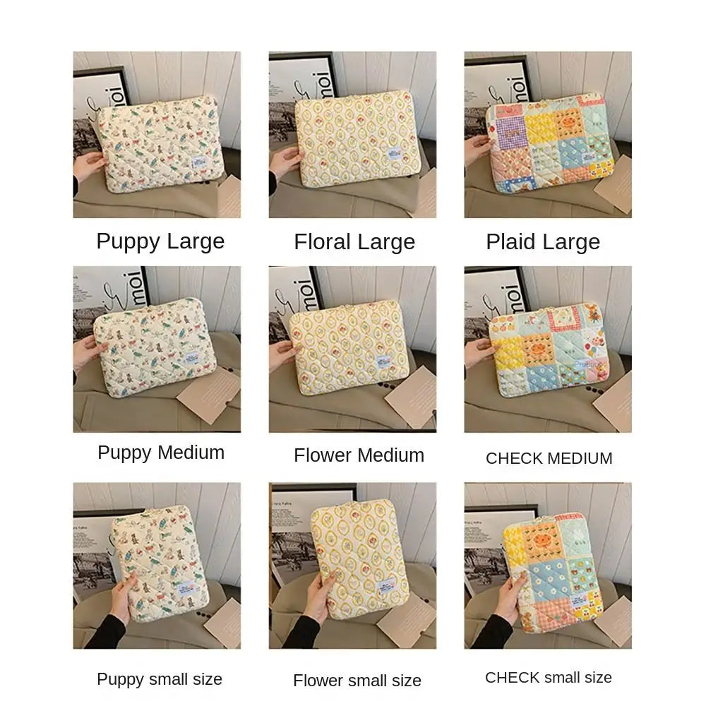Pochette ordinateur femme matelassée imprimée, 11 à 15 pouces