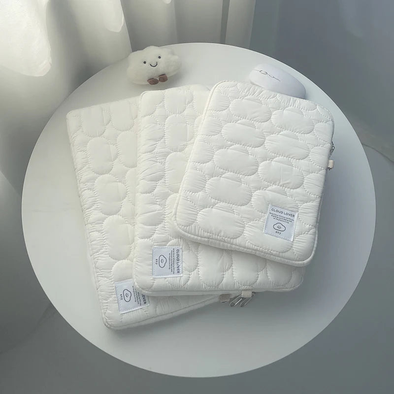 Pochette ordinateur femme matelassée nuage, de 11 à 16 pouces