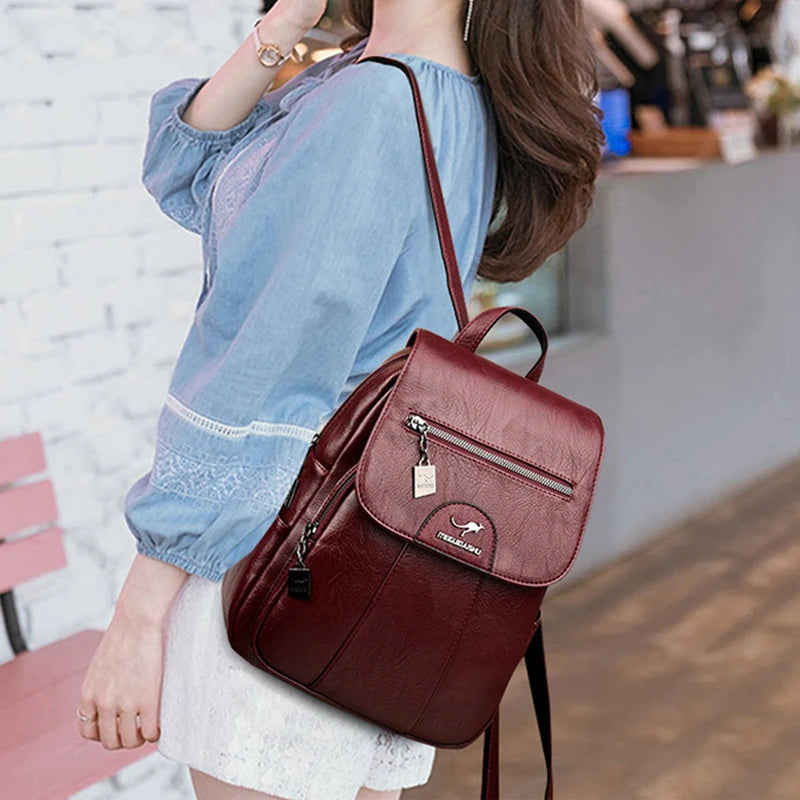 Petit sac à dos femme en simili cuir souple