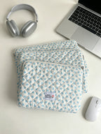 Pochette ordinateur femme matelassée à motif fraises, 11 à 16 pouces