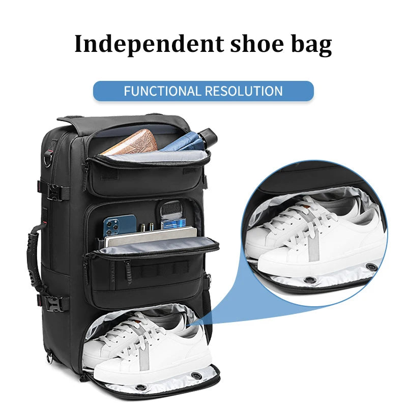 Sac à dos ordinateur homme convertible, compartiment chaussures