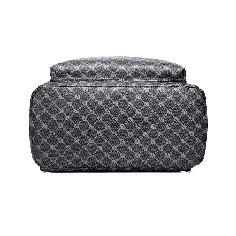 Sac à dos ordinateur 13 pouces en simili cuir à motif gris