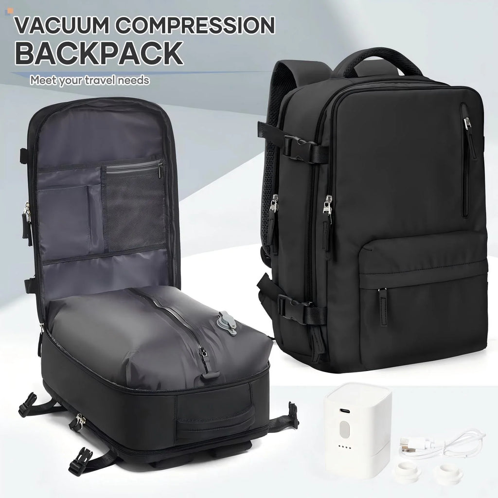 Sac à dos ordinateur antivol 15,6 pouces à compression sous vide